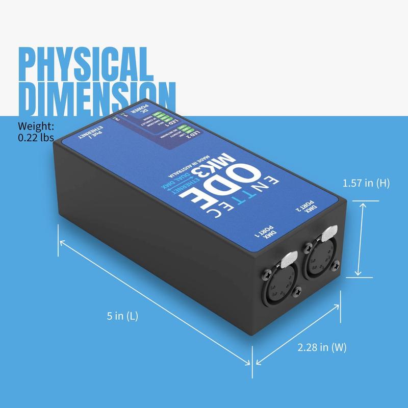 Interface de conversor Ethernet Entec ODE Mk3 70407 - Enttec
